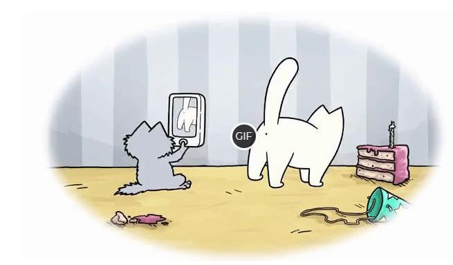 Гифки кот саймон