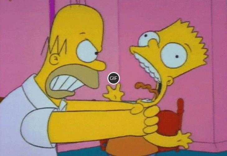 Гифки из мультсериала "Симпсоны" с Гомером