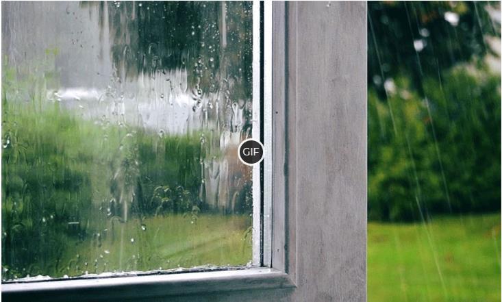 Гифки дождь за окном