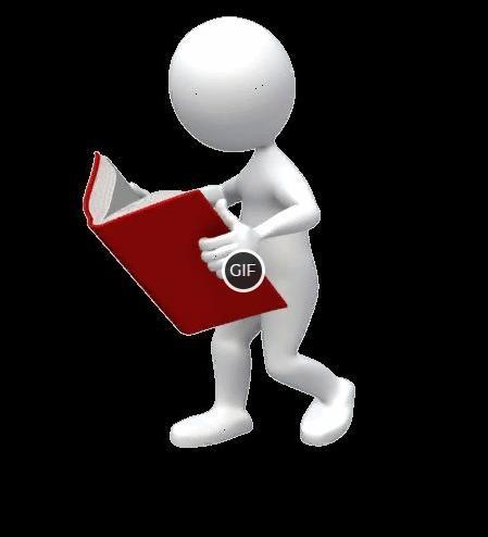 Гифка человечек с книгой на прозрачном фоне для презентации