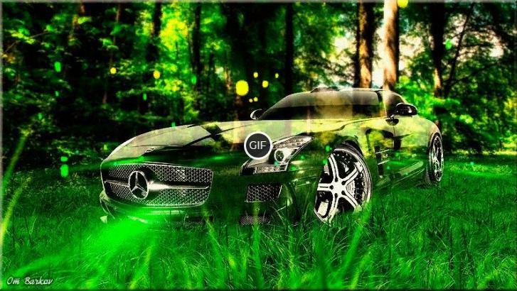 Гифка мерседес Mercedes-Benz-SLS-AMG