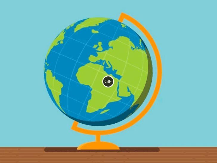 Гифки вращающаяся Земля