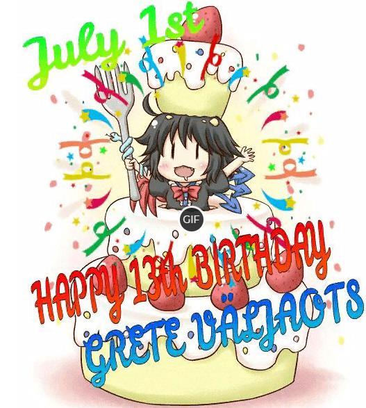 Аниме открытки с днем рождения