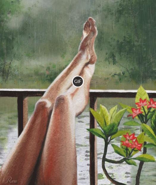 Гифка Летний дождь