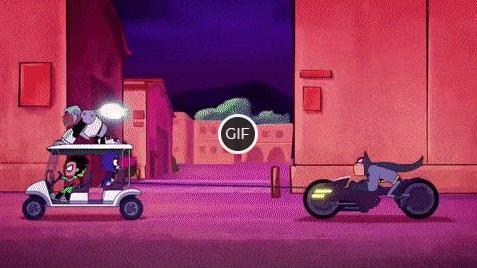 Мультяшная гифка не убиваемый Бэтмен