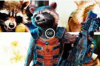 Гифки реактивного енота из мультфильмов и комиксов студии Марвел