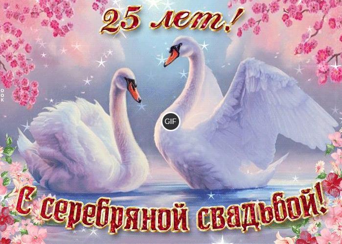 Гифки на серебряную свадьбу 25 лет