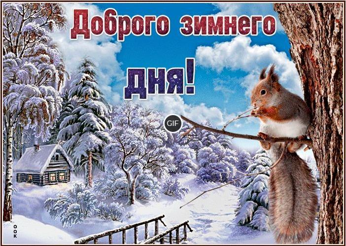 Доброго зимнего дня гиф