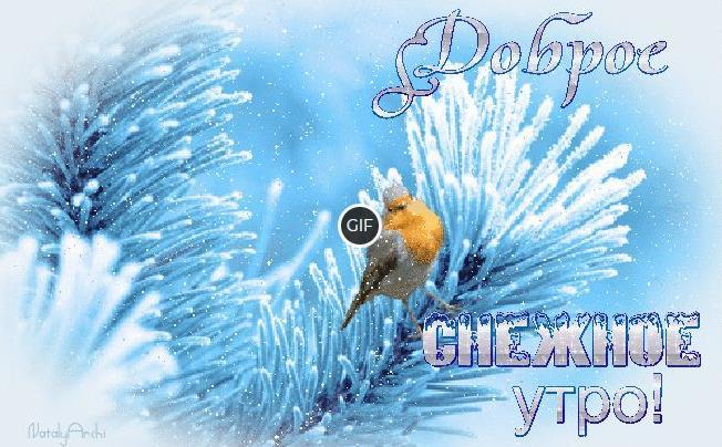 Гиф доброго снежного утра