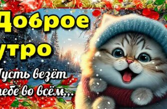 Открытки с добрым зимним утром и хорошего дня (100 Штук)