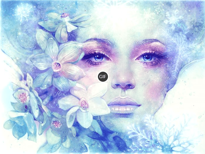 Красивая гиф картинка королева Зима