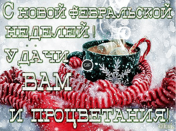 Гифки с пожеланием доброго февральского дня