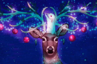 Гифки Новогодние Олени (30 gif картинок)