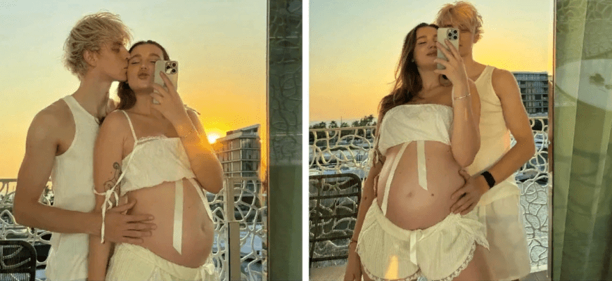 Юлия Годунова и Влад Бумага А4 ждут ребёнка (40 слитых фото "Беременной" пары)