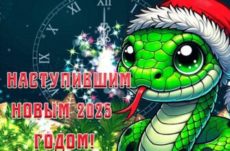 Гифки с наступившим Новым Годом Змеи 1 Января 2025 (20 gif картинок)