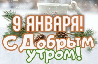 Картинки с добрым утром 9 Января (аудио поздравления, гифки, открытки)