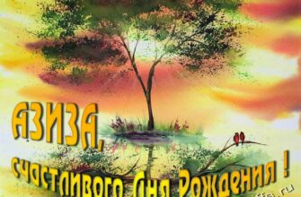 Открытки с днём рождения Азиза (Картинки, аудио поздравления, гифки)