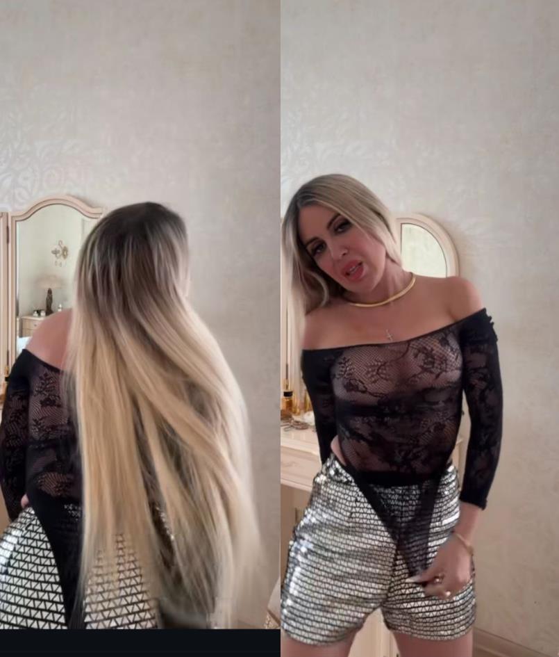 А на этом откровенном фото она примерила полу-прозрачный топ. А на этом откровенном фото она примерила полу-прозрачный топ.